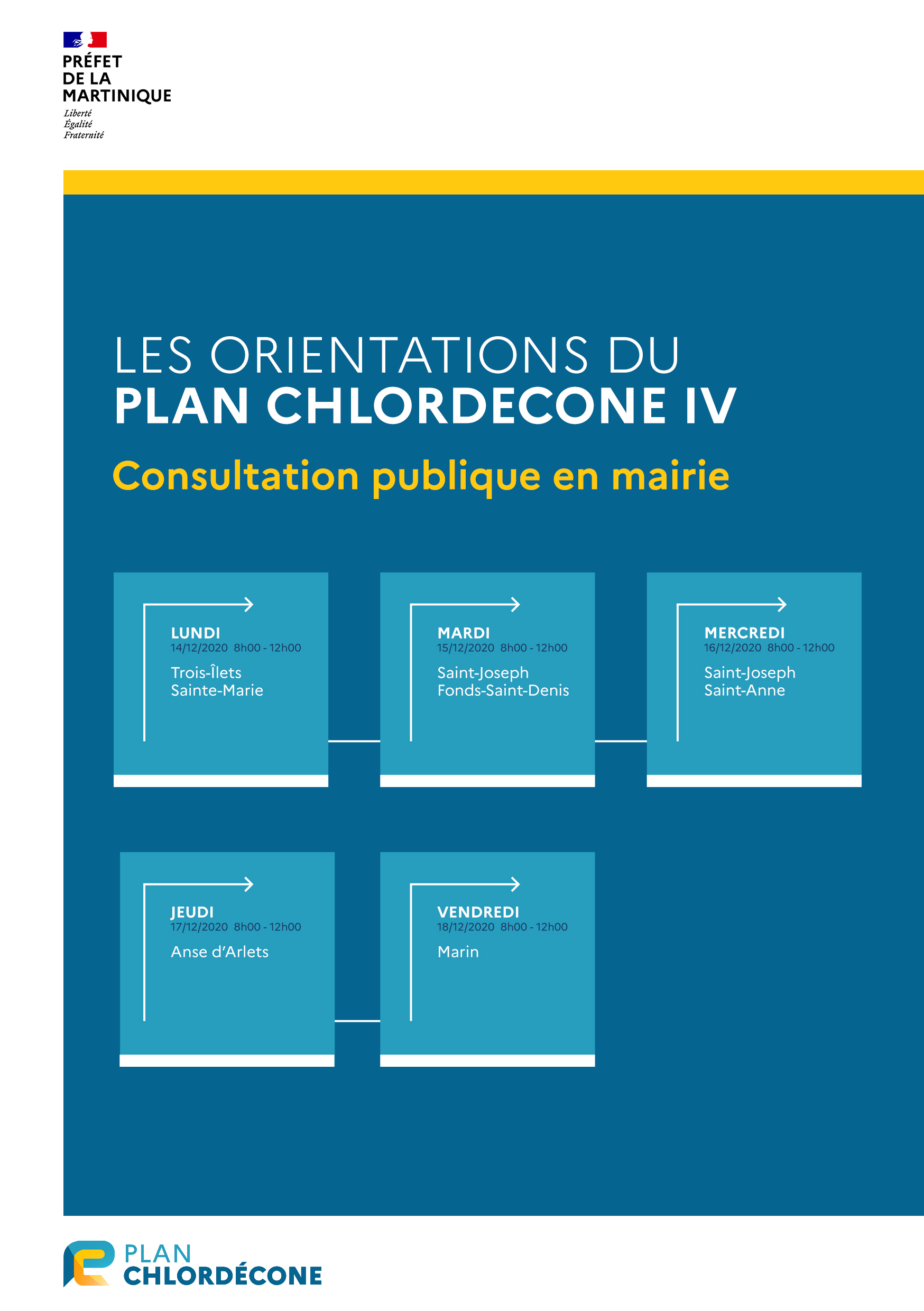 Calendrier des permanences en Mairie - Martinique
